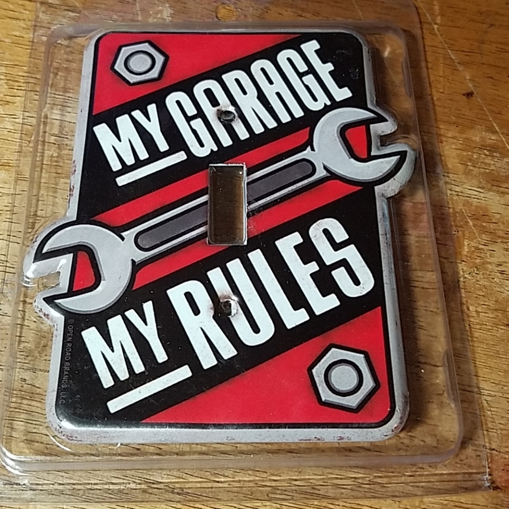 Open Roads Single Light Plate My Garage My Rules - Picture 1 of 1